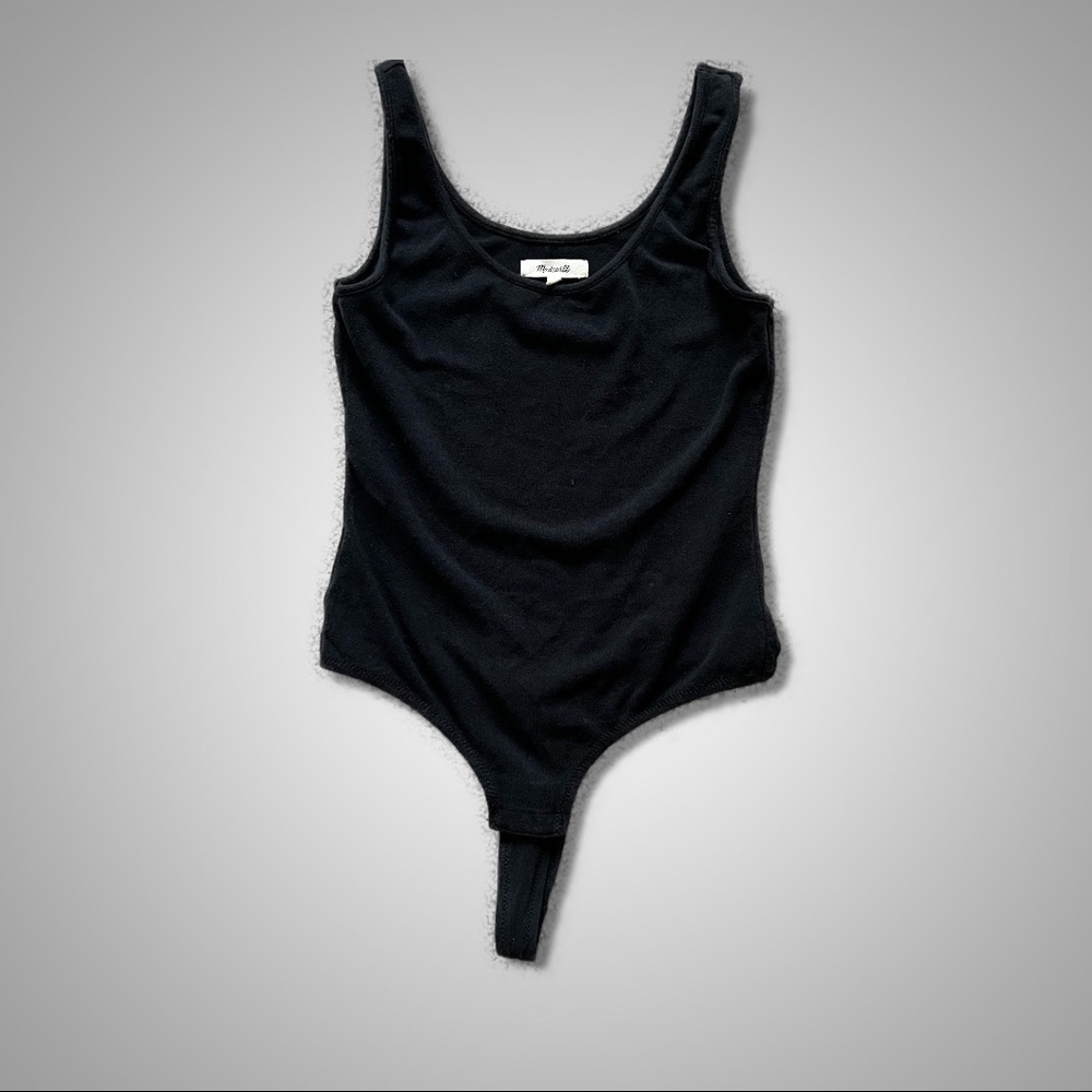 Madewell Black Scoop Neck Tank Bodysuit